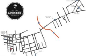 Cape Town gin route map