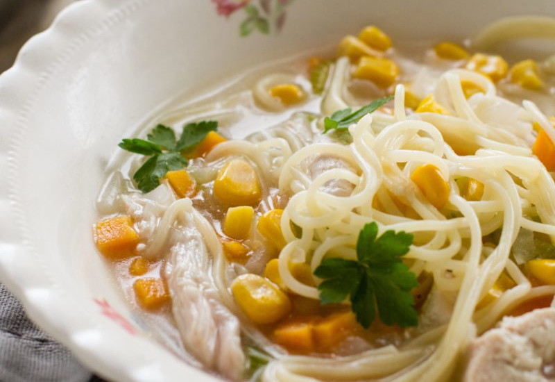 Chicken & Rhodes Quality Corn Noodle Soup 